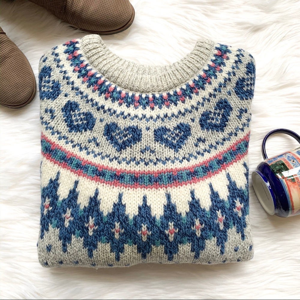 Vintage '90s Fair Isle Wool Blend Sweater